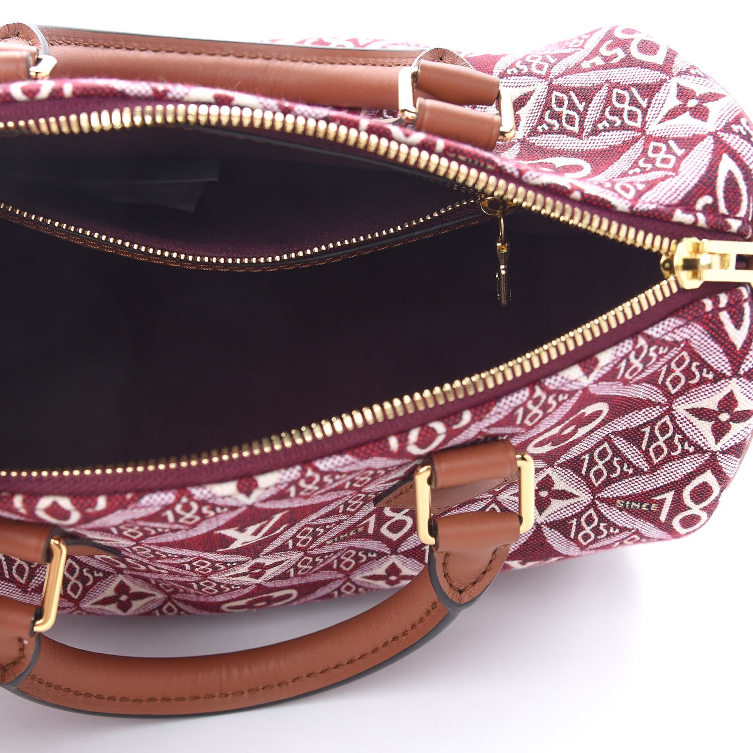 Louis Vuitton Jacquard Since 1854 Speedy Bandouliere 25 Bordeaux 7 of 9