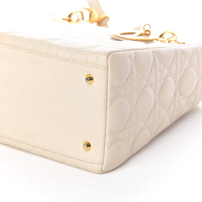 Christian Dior Lambskin Cannage Medium Lady Dior Light Beige 11 of 18