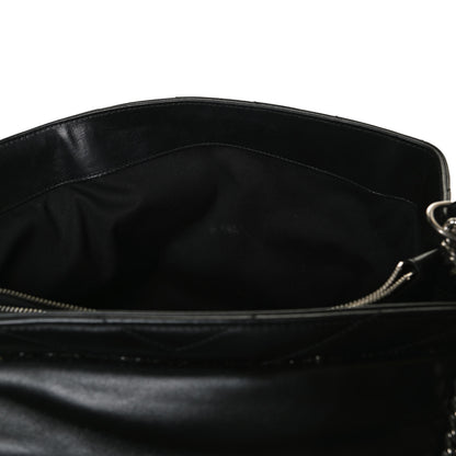 Saint Laurent Calfskin Y Quilted Monogram Large Loulou Chain Satchel Black 21 of 21