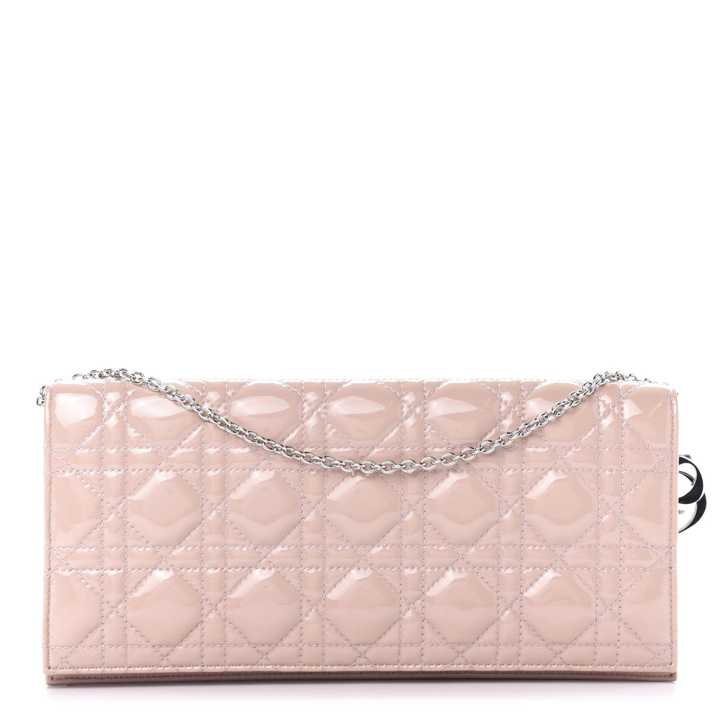Patent Cannage Lady Dior Convertible Clutch Rose Clair