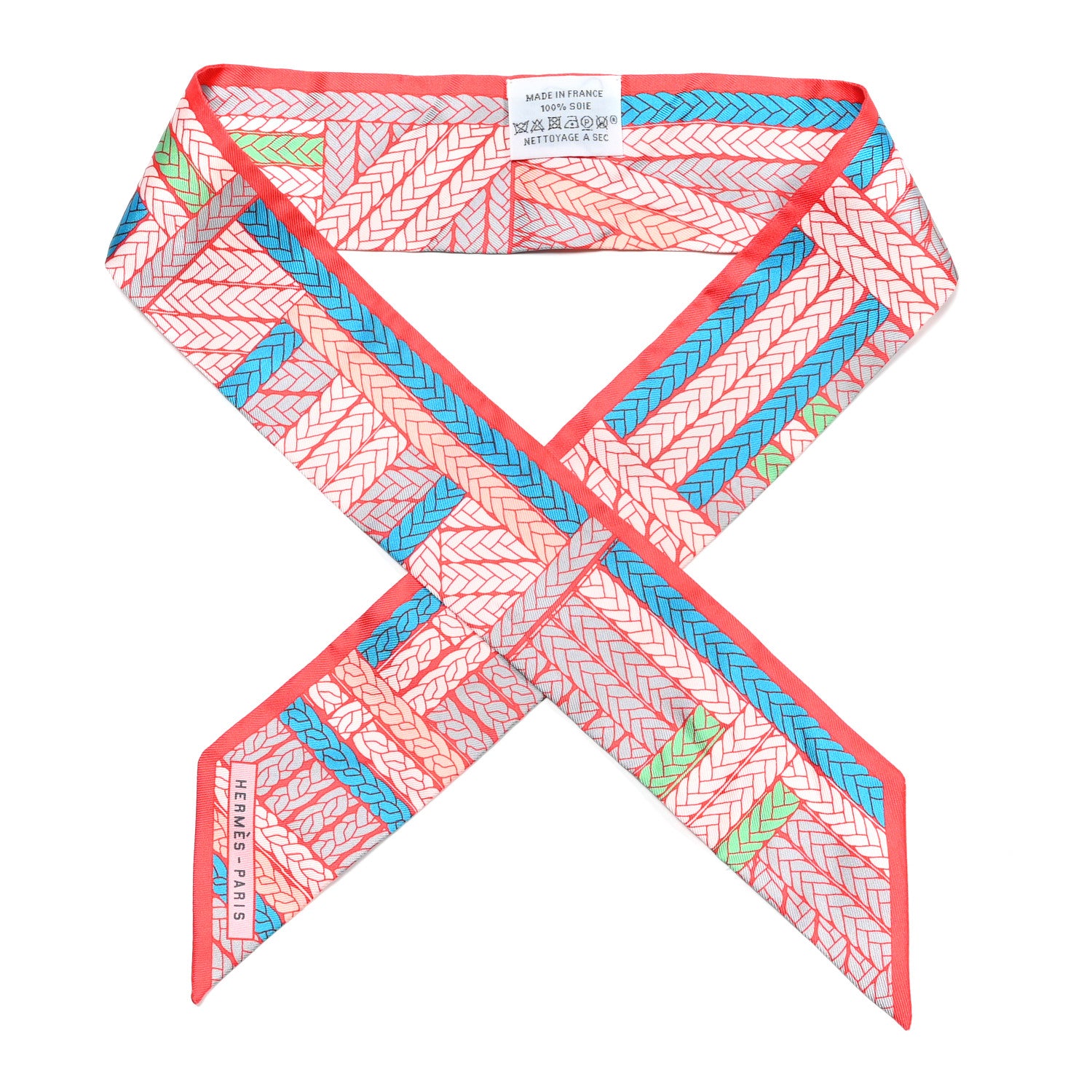 Hermes Silk Tresses H Twilly Bleu Grenadine 1 of 4