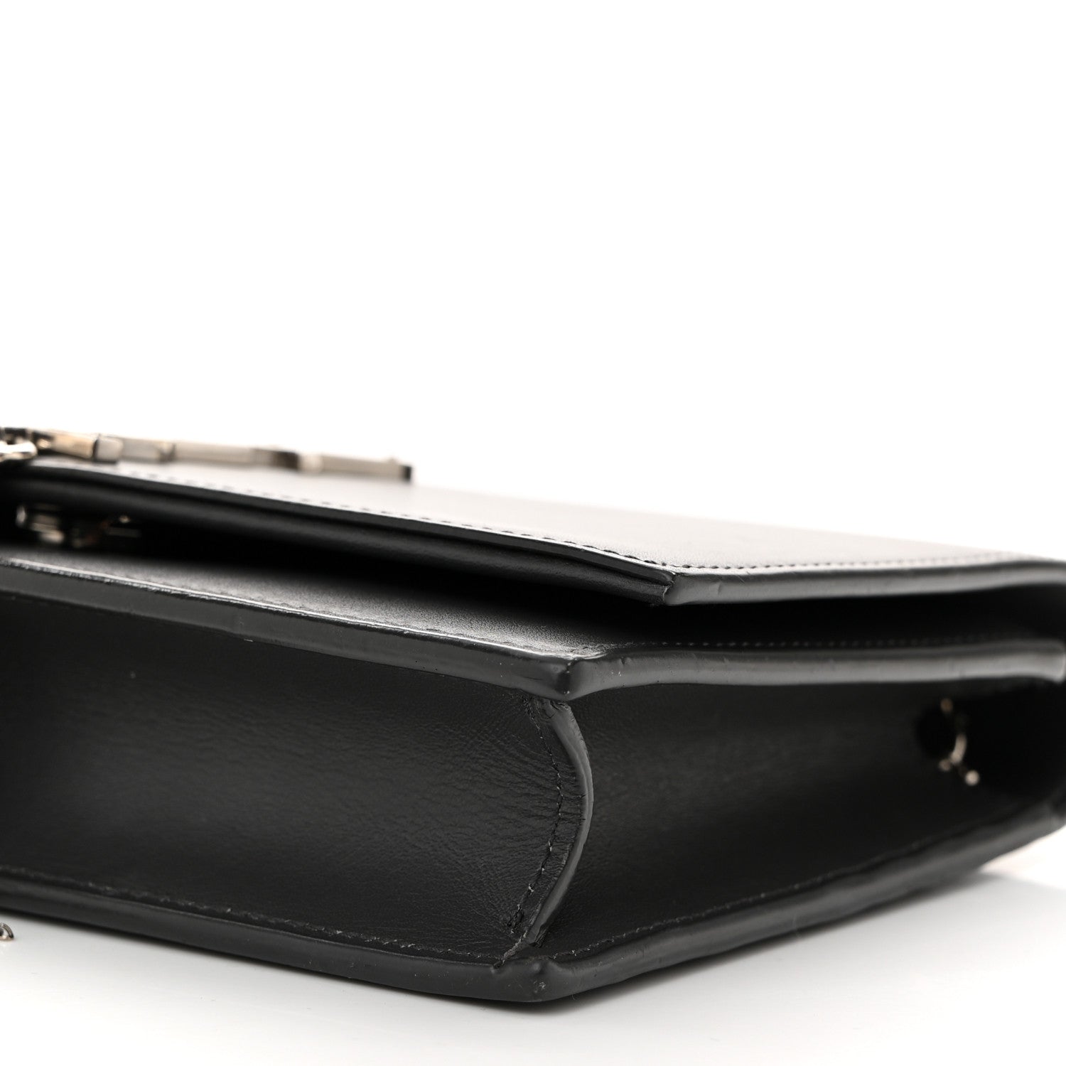 Saint Laurent Smooth Calfskin Classic Monogram Kate Tassel Chain Wallet Asphalt 9 of 11