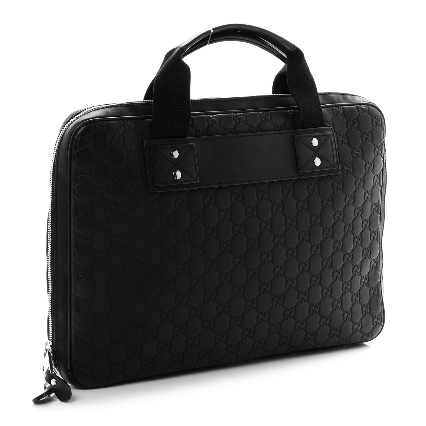 Rubber Guccissima Laptop Briefcase Black