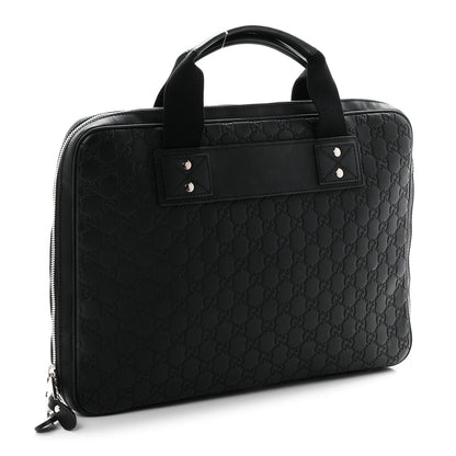 Gucci Rubber Guccissima Laptop Briefcase Black 2 of 10