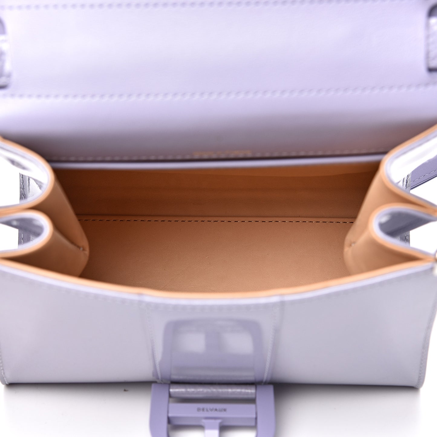 Patent Grained Calfskin Mini Brillant Satchel Light Purple