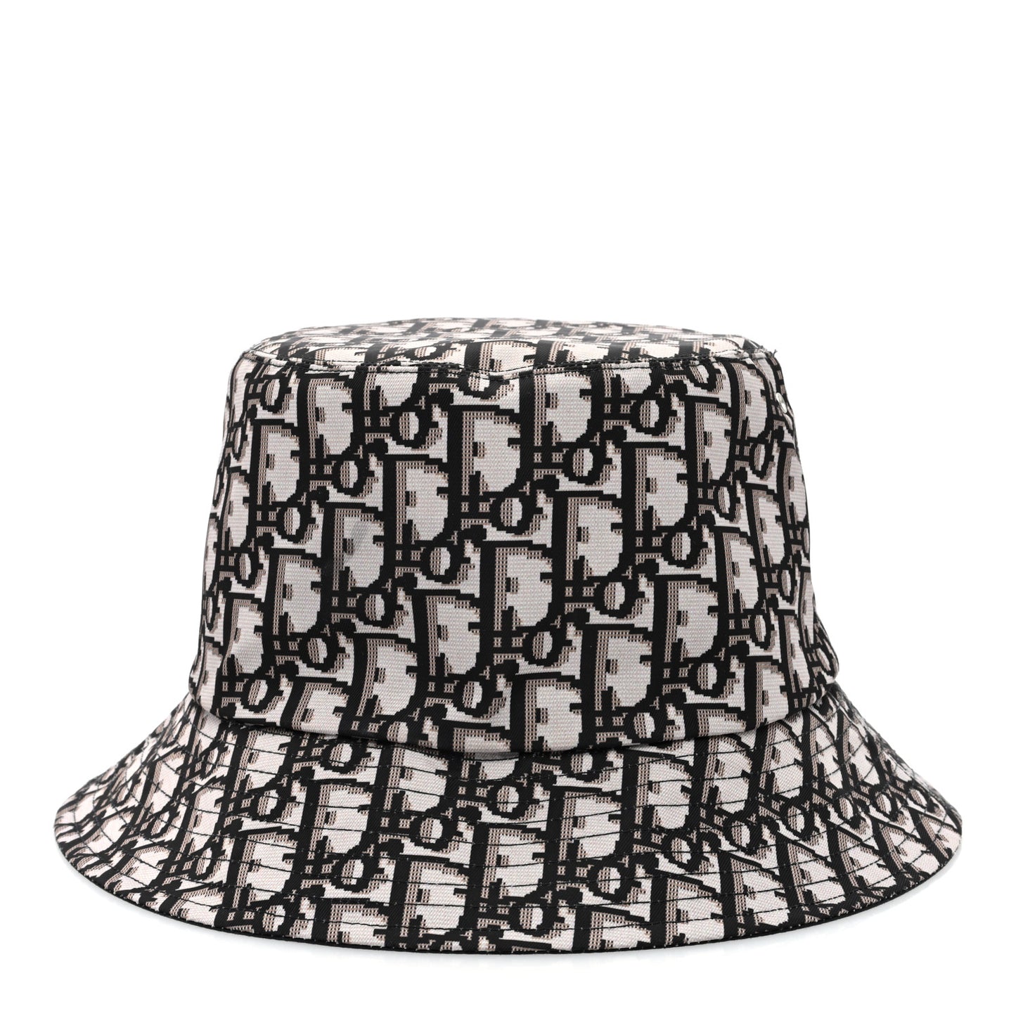 Polyester Cotton Oblique Reversible Teddy-D Brim Bucket Hat 567 Black