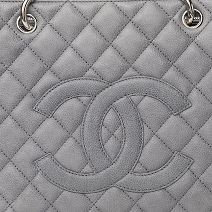 Chanel Caviar Quilted Grand Shopping Tote GST Light Grey 12 of 12