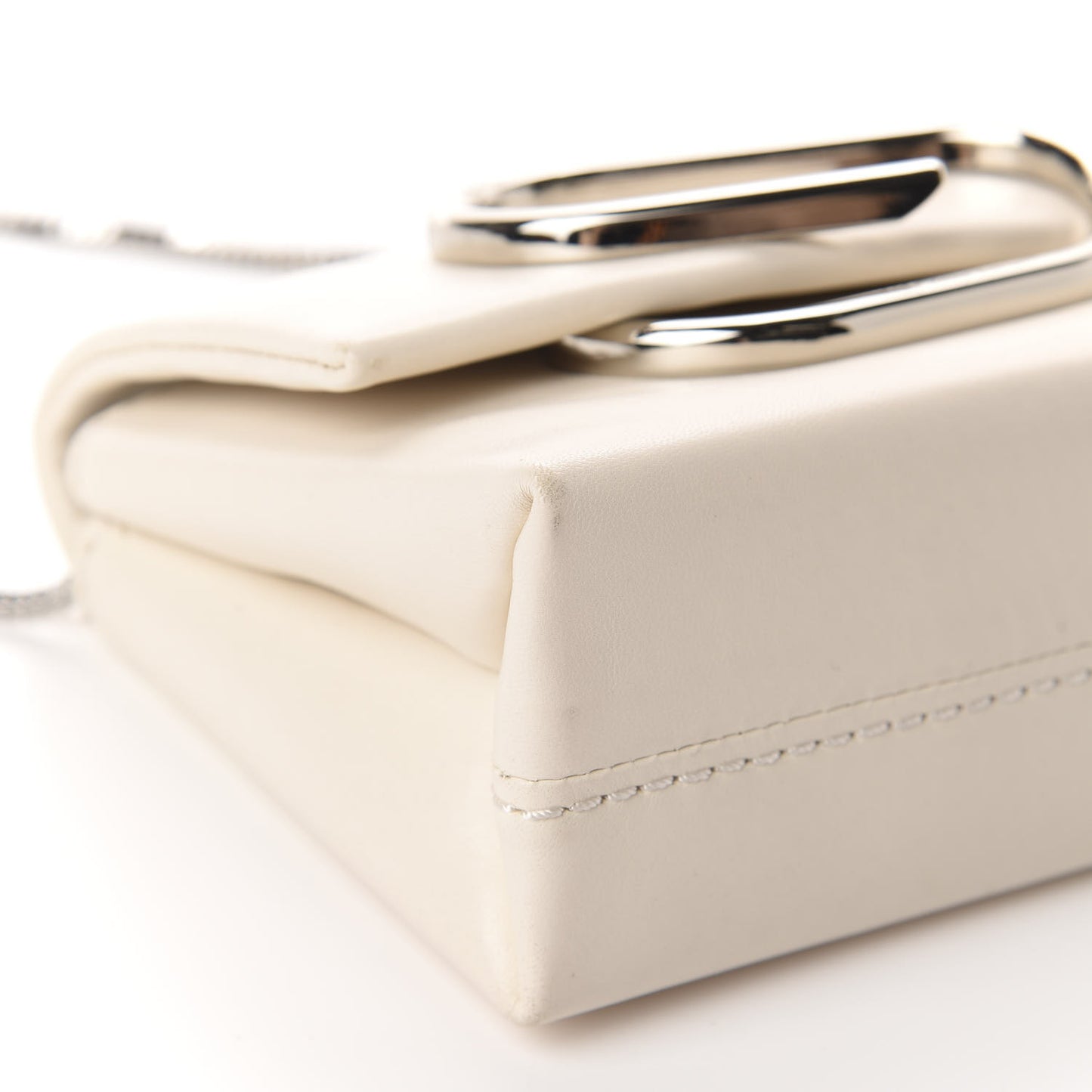 3.1 Calfskin Alix Soft Flap Clutch White