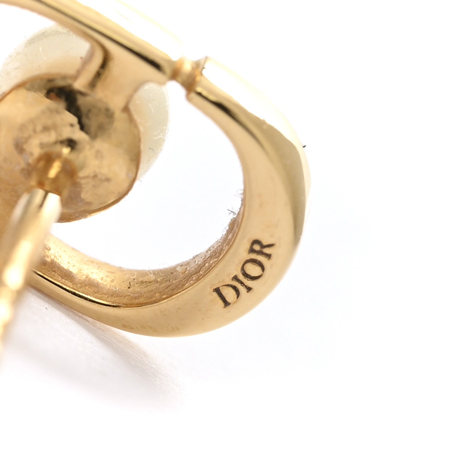 Pearl Petit CD Jolie Mini Stud Earrings Gold
