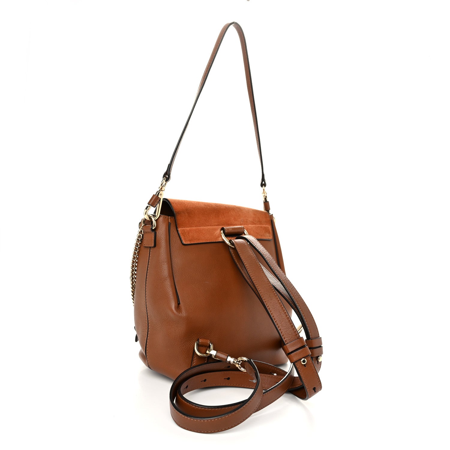Chloe Suede Calfskin Small Faye Backpack Tan 3 of 11