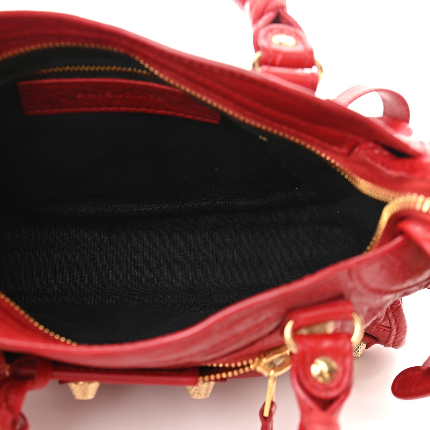 Balenciaga Agneau Giant 12 Gold Hardware Mini City Rouge Lipstick 5 of 8