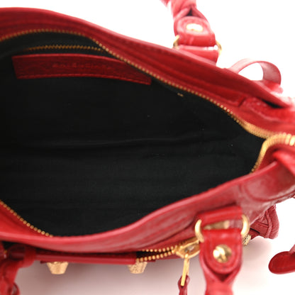 Balenciaga Agneau Giant 12 Gold Hardware Mini City Rouge Lipstick 5 of 8