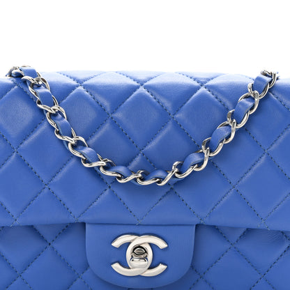 Chanel Lambskin Quilted Mini Rectangular Flap Blue 8 of 10