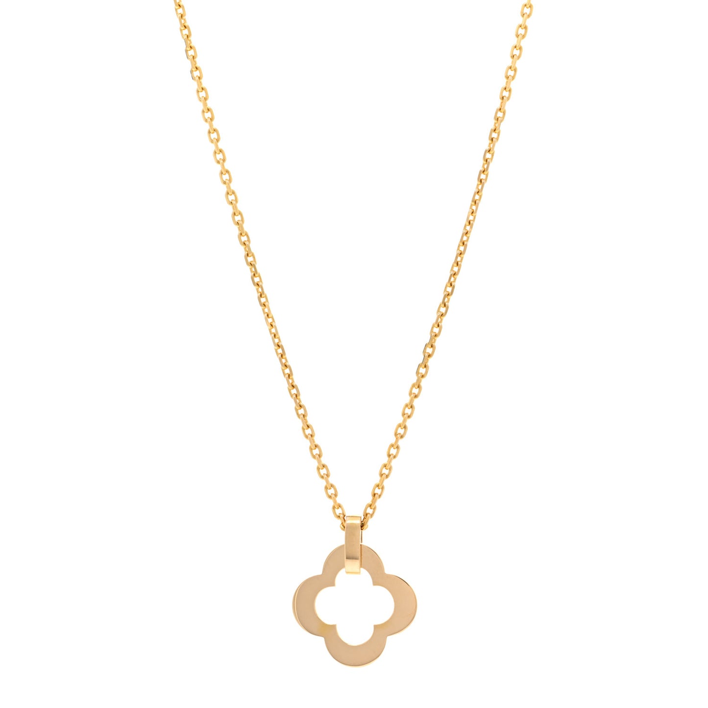 18K Yellow Gold Byzantine Alhambra Pendant Necklace