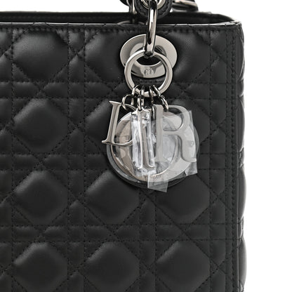 Christian Dior Lambskin Cannage Medium Lady Dior Black 7 of 10