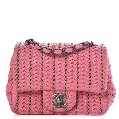 Chanel Lambskin Embroidered Mini Flap Pink 1 of 10