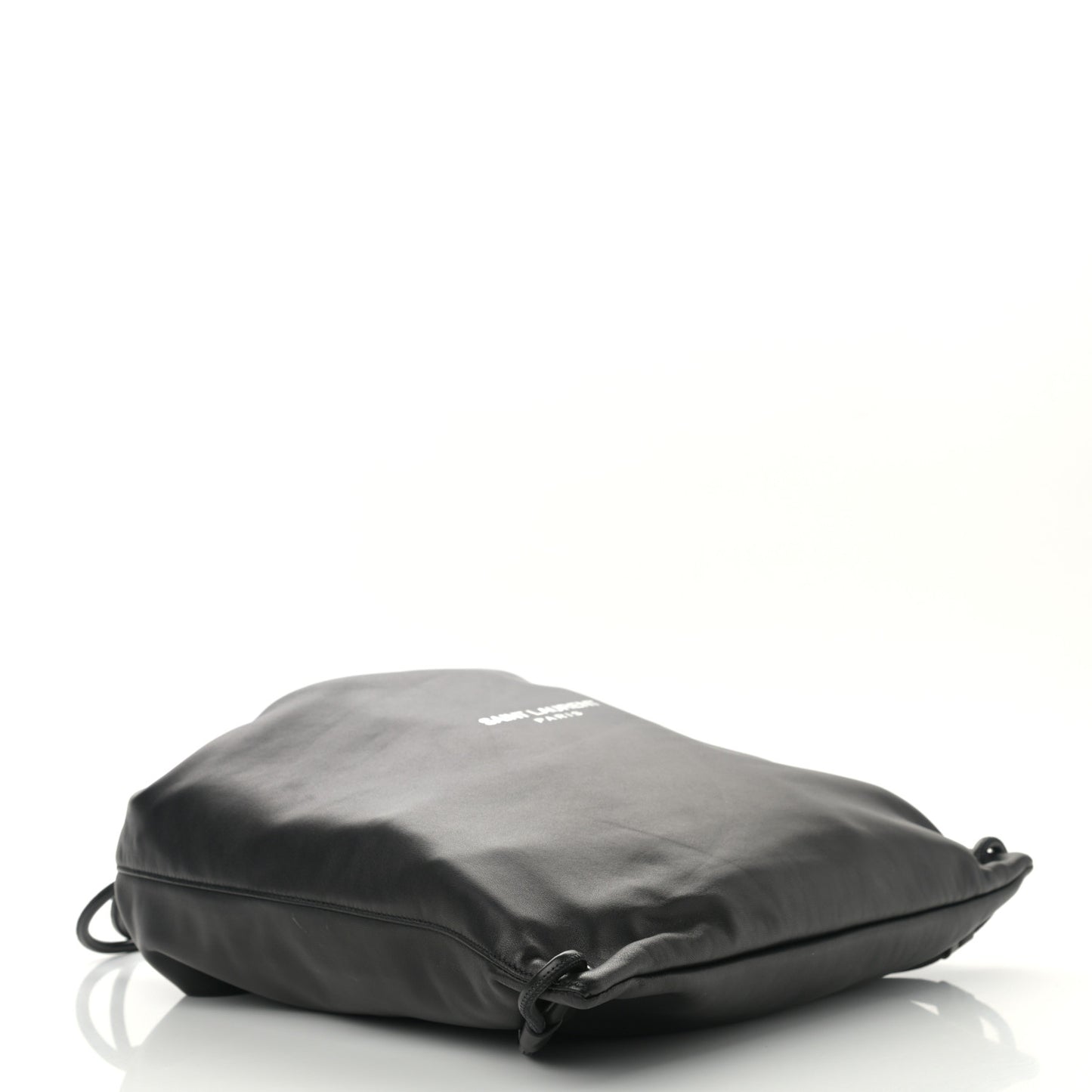Lambskin Teddy Drawstring Bag Black