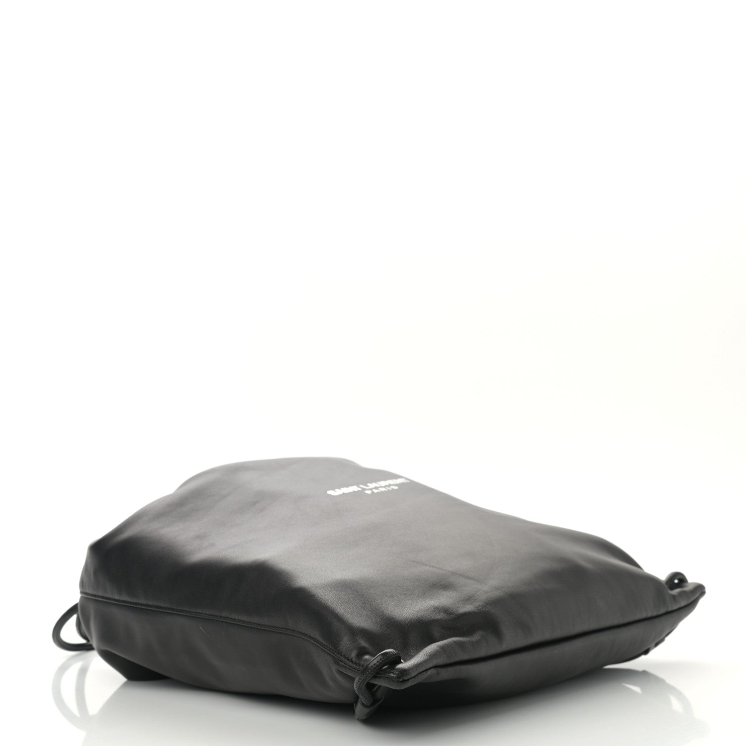 Saint Laurent Lambskin Teddy Drawstring Bag Black 4 of 10