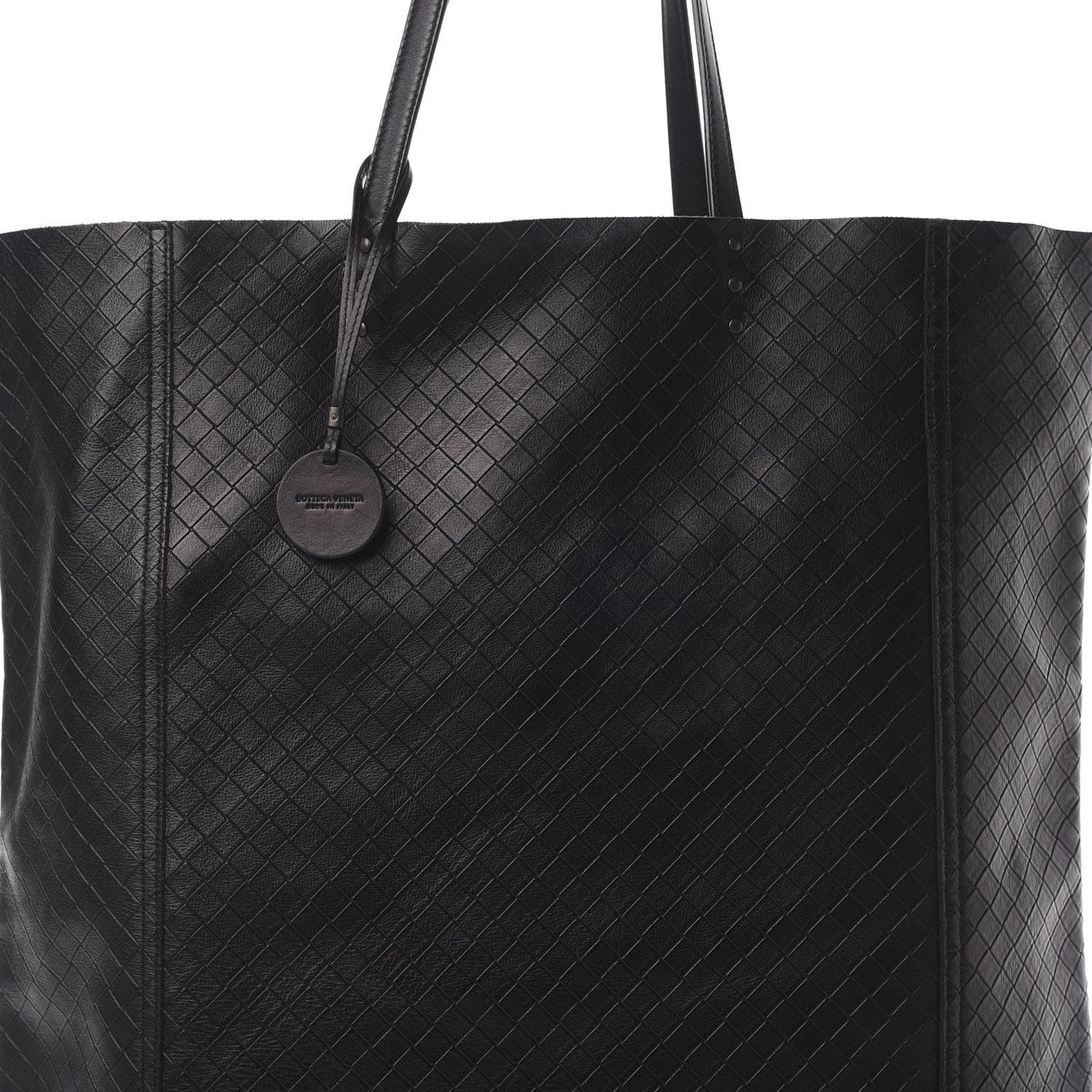 Calfskin Intrecciomirage Antique Tote Black
