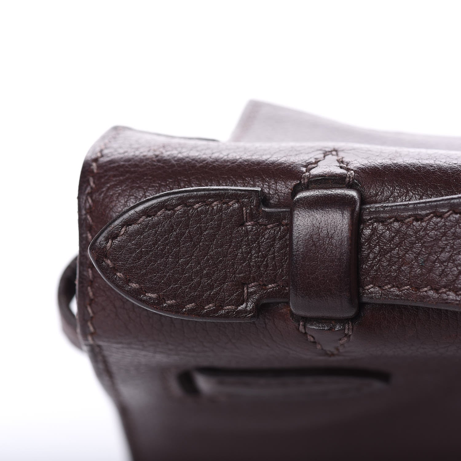 Hermes Evergrain Kelly Pochette Clutch Havane 17 of 24