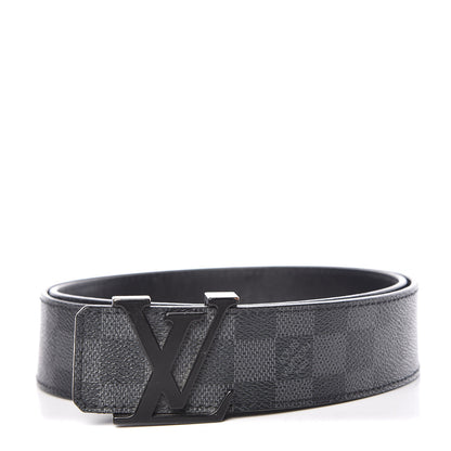 Louis Vuitton Damier Graphite LV Initiales Belt 90 36 1 of 9