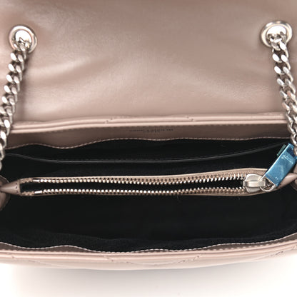 Saint Laurent Calfskin Y Quilted Monogram Small Loulou Chain Satchel Taupe Sable 4 of 11