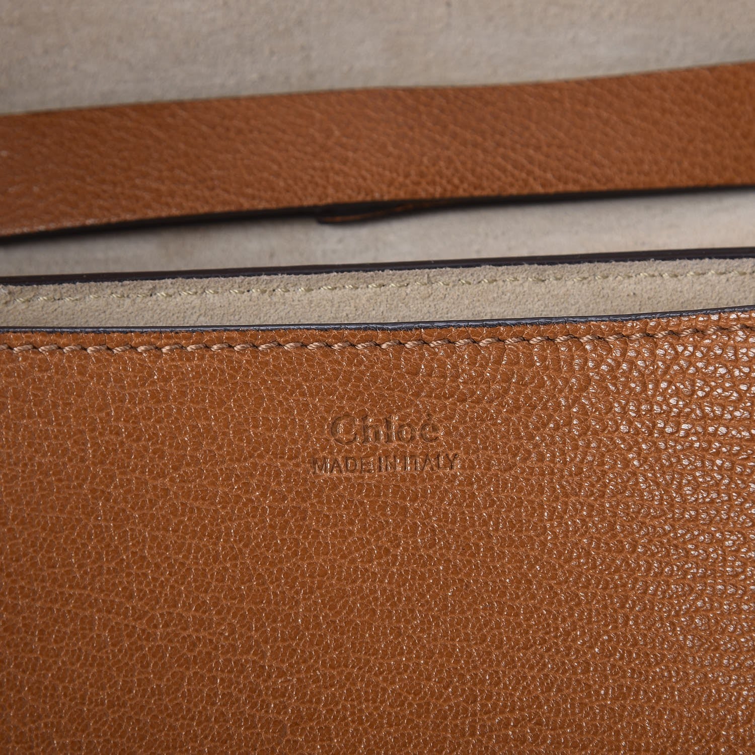 Chloe Grained Lambskin Drew Shoulder Bag Caramel 5 of 9