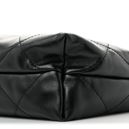 Chanel Shiny Calfskin Quilted Small Chanel 22 Black 11 of 13