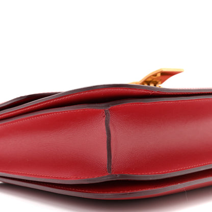 Celine Box Calfskin Medium Classic Box Flap Bag Red 10 of 11