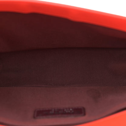 Chanel Wrinkled Lambskin Chevron Quilted Medium Boy Flap Orange 5 of 13