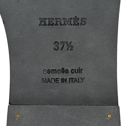 Hermes Calfskin View Sandals 37.5 Black 8 of 9