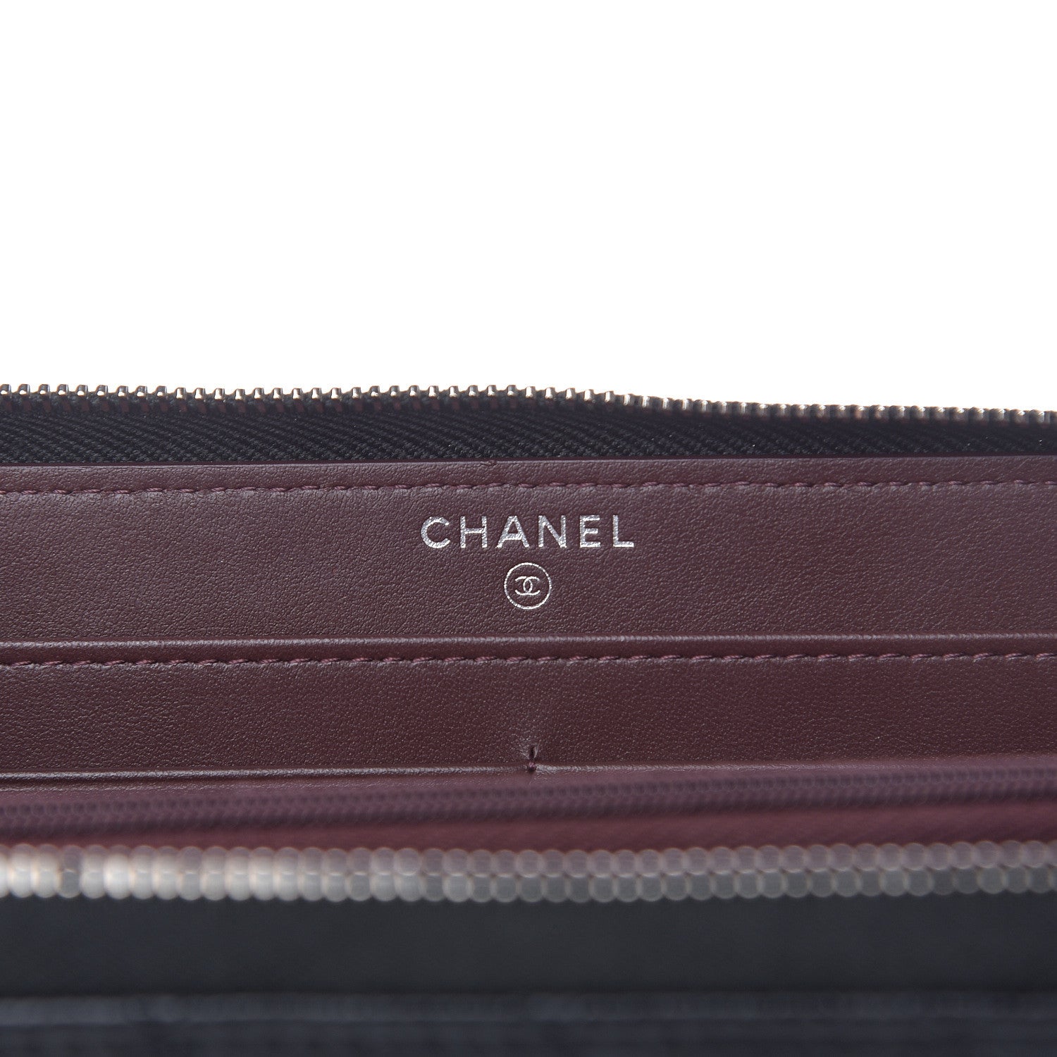 Chanel Caviar Quilted Large Gusset Zip Around Wallet Black 6 of 11