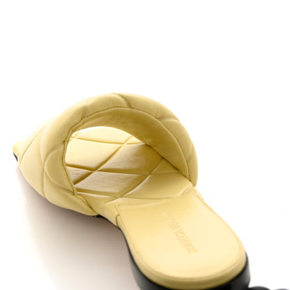 Bottega Veneta Nappa Quilted Rubber Lido Flat Sandals 39 Moon Beam 11 of 11