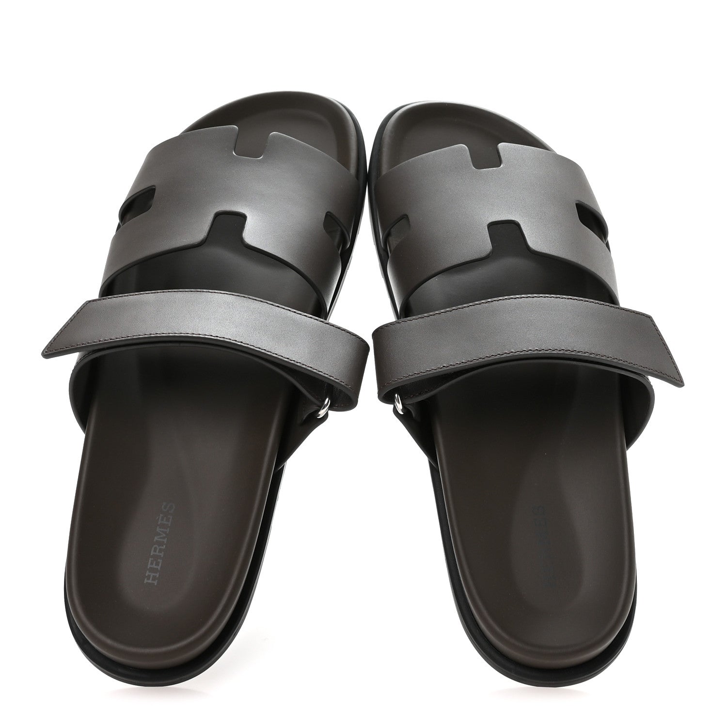 Hermes Calfskin Mens Chypre Sandals 43 Ecorce 2 of 8