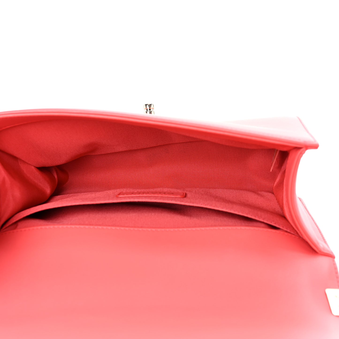 Calfskin Quilted Medium Boy Flap Coral