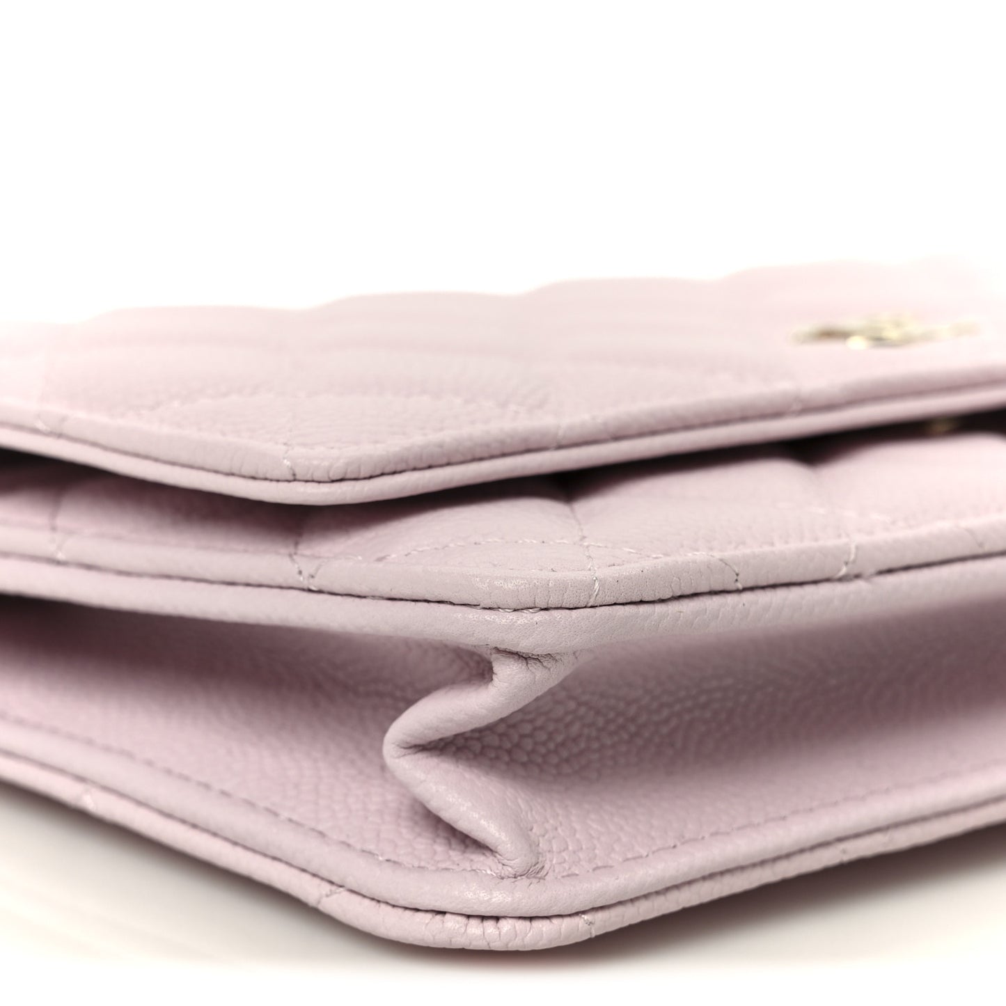 Caviar Quilted Tiny CC Wallet On Chain WOC Light Pink