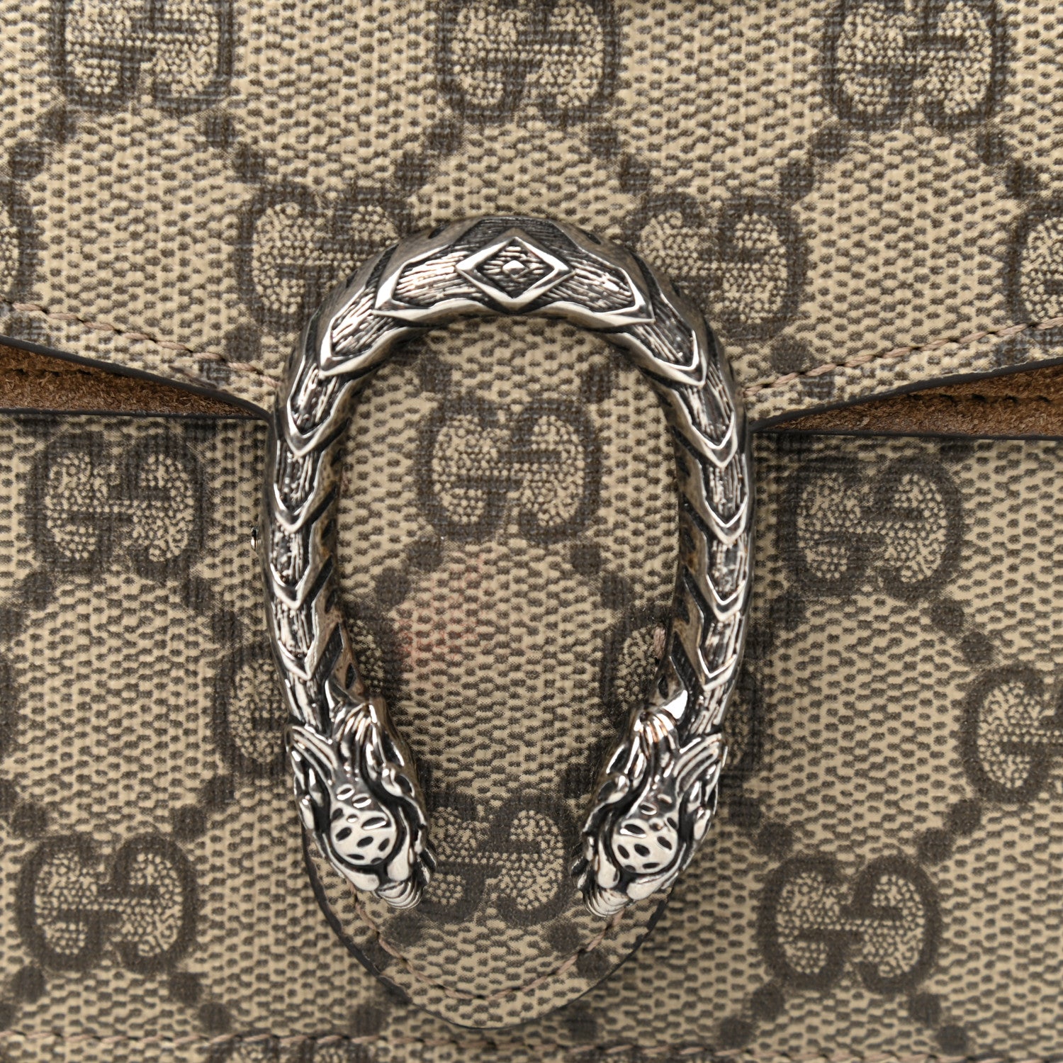 Gucci GG Supreme Monogram Super Mini Dionysus Shoulder Bag Taupe 11 of 11