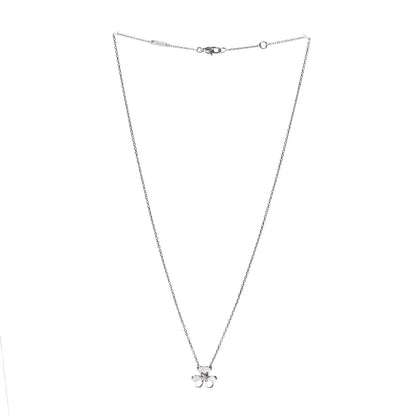 Van Cleef & Arpels 18K White Gold Diamond Mini Frivole Pendant Necklace 3 of 7