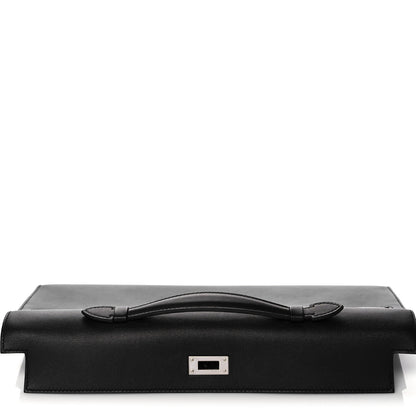 Hermes Swift Kelly Cut Clutch Pochette Black 17 of 29