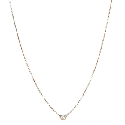 Tiffany 18K Yellow Gold Diamond .25ct Elsa Peretti Diamonds by the Yard Pendant Necklace 2 of 18