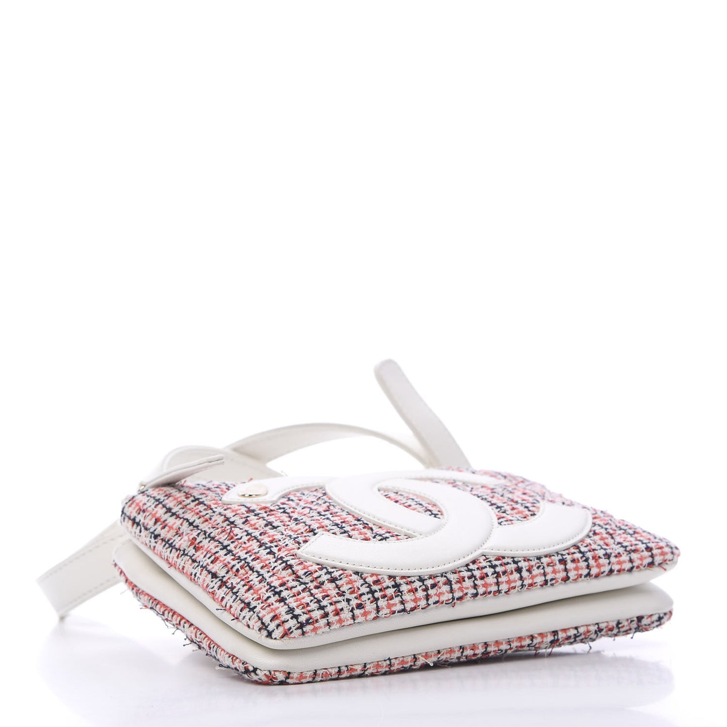 Tweed CC Mania Waist Belt Bag Black Red White