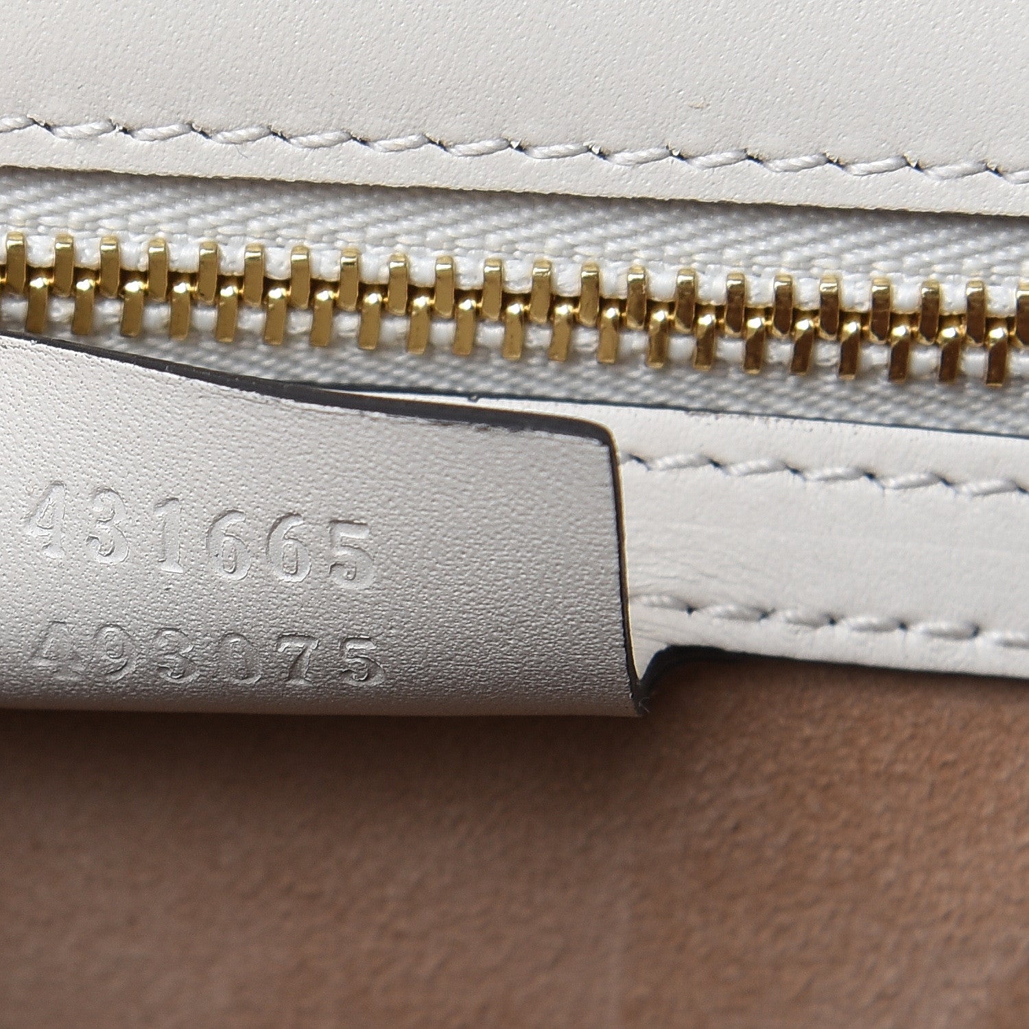 Gucci Calfskin Embroidered Medium Sylvie Top Handle Bag White 7 of 12