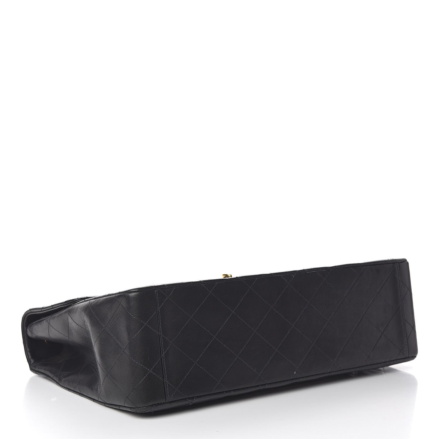 Chanel Lambskin Quilted XL Jumbo Single Flap Black 4 of 14