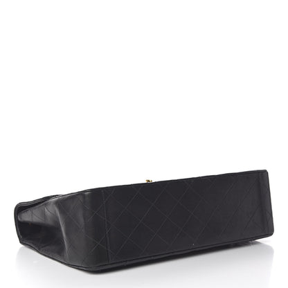 Chanel Lambskin Quilted XL Jumbo Single Flap Black 4 of 14