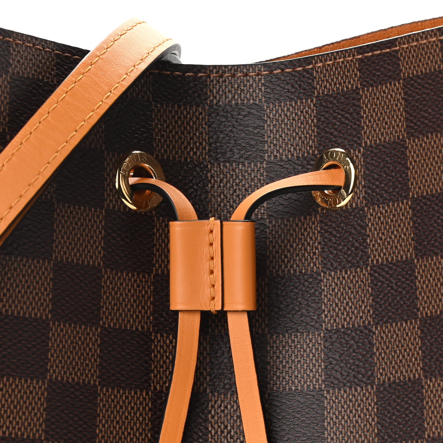 Louis Vuitton Damier Ebene Neonoe MM Safran 7 of 10