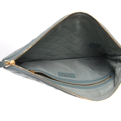 Chanel Caviar Quilted Medium Cosmetic Case Light Blue 4 of 8