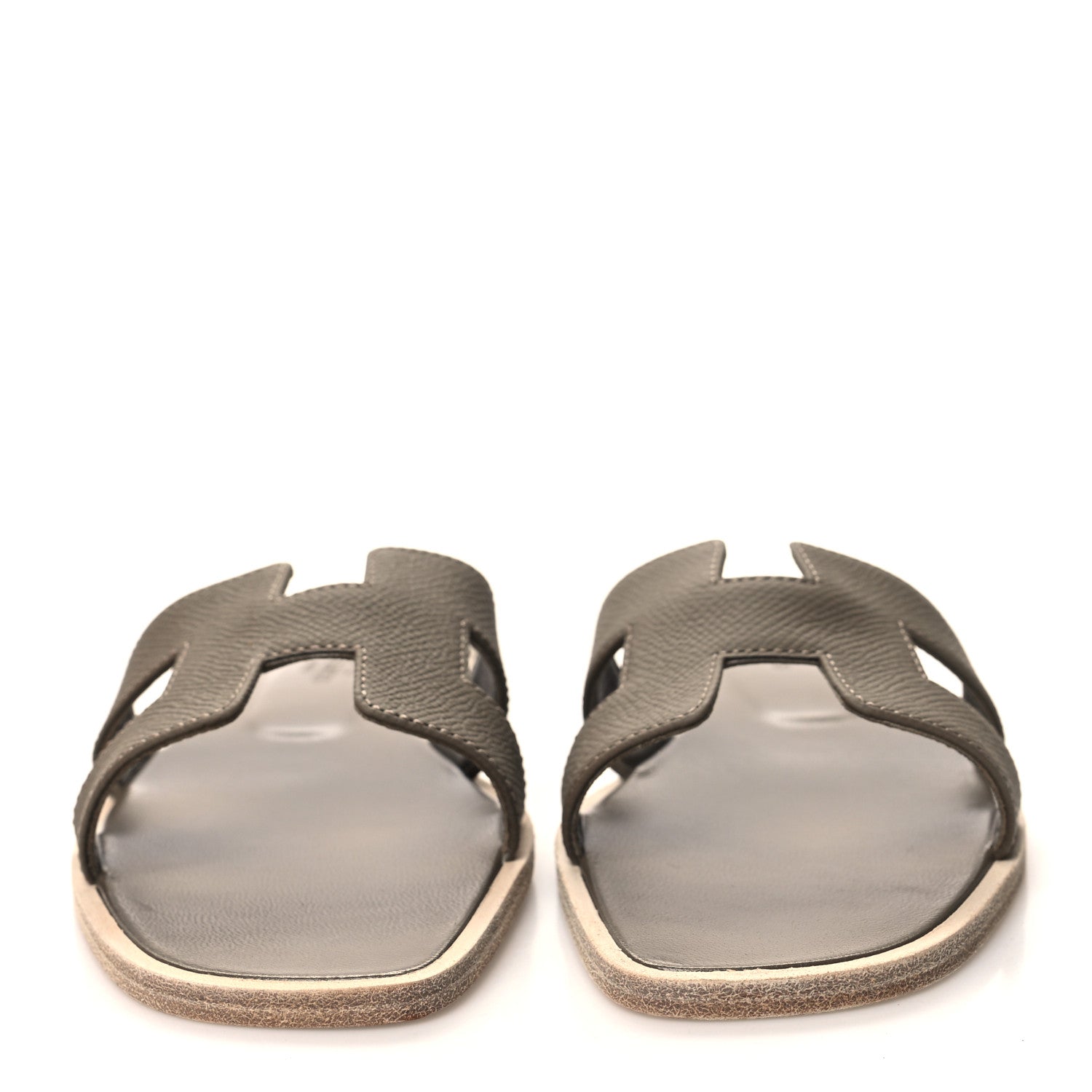 Hermes Epsom Oran Sandals 36 Etoupe 2 of 9