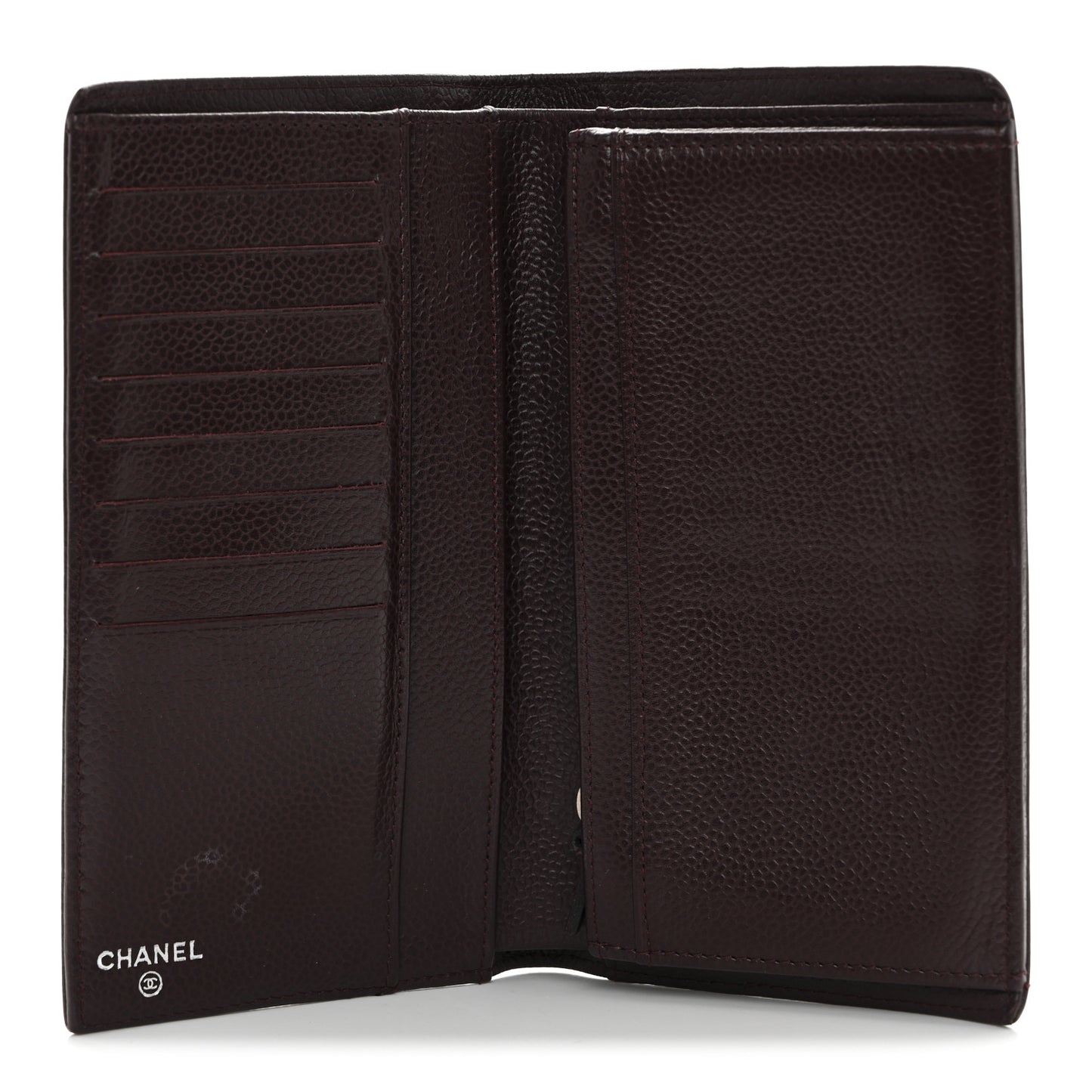 Caviar Timeless CC Yen Wallet Burgundy