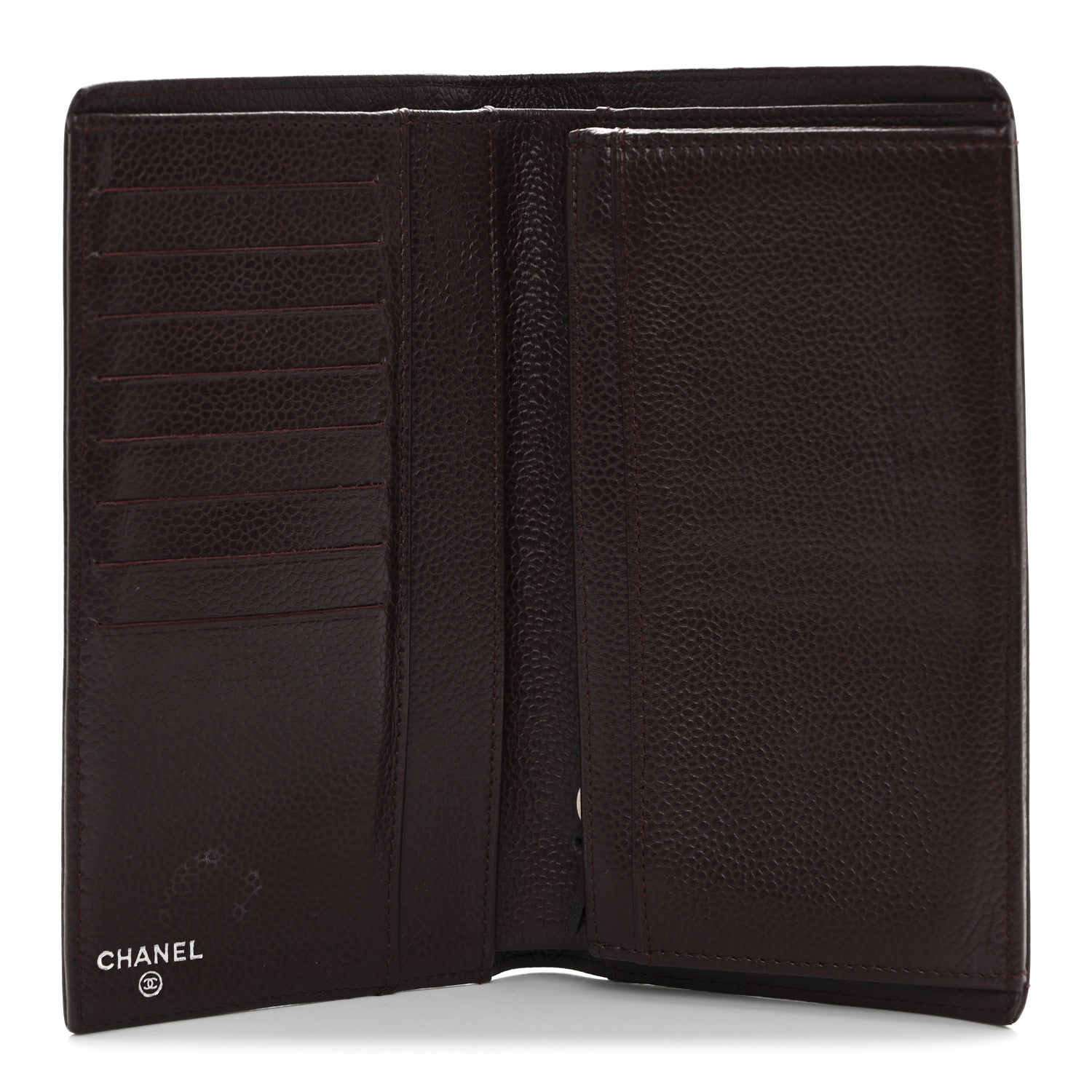 Chanel Caviar Timeless CC Yen Wallet Burgundy 5 of 18