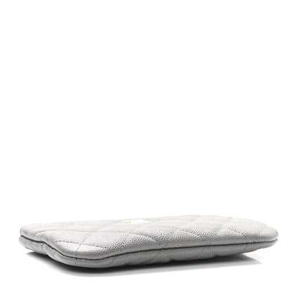 Chanel Caviar Quilted Small Cosmetic Case Grey 4 of 8